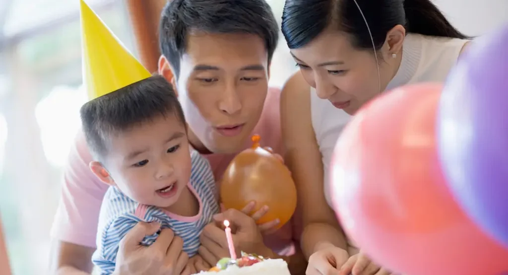 Parents of babies on birthday